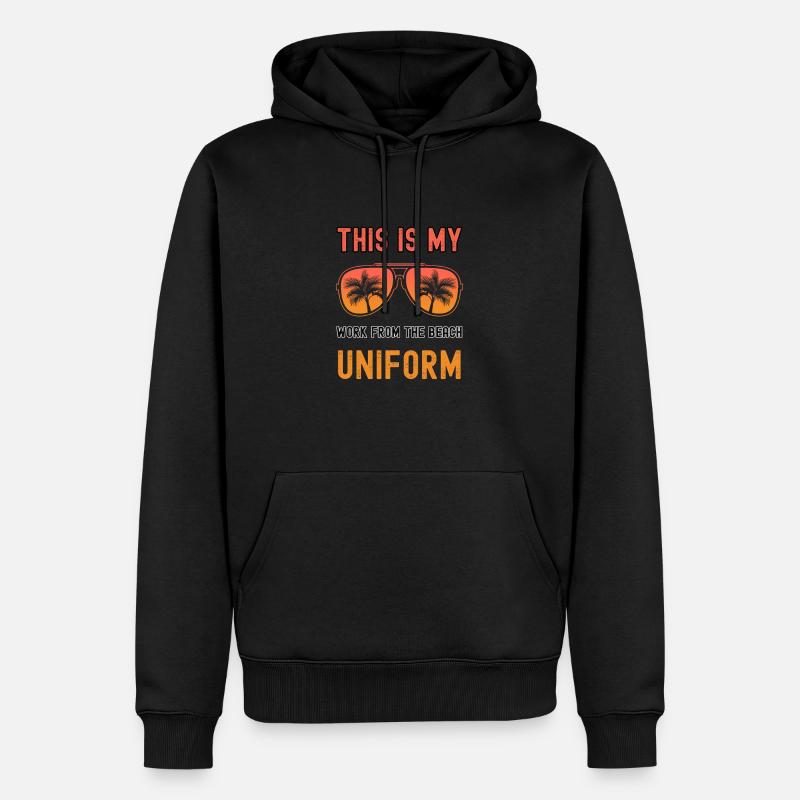 Ceci est mon travail de l’uniforme de plage - Sweat à capuche Premium bio Homme - noir
