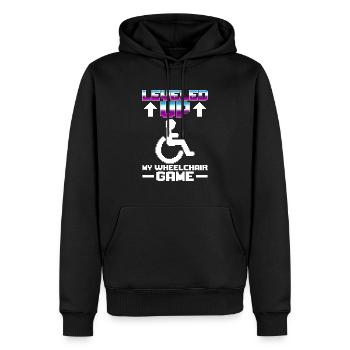 36 Leveled Up My Wheelchair Game - Sweat à capuche Premium bio Homme - noir - Devant - Nico (187cm)