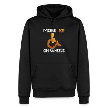 Rollstuhlfahrer Rollstuhl Behinderung Lustig - Männer Premium Bio Hoodie - Schwarz - Vorne - Nico (187cm)