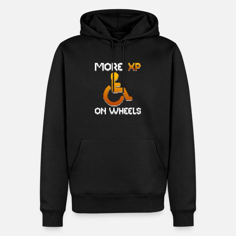 Rollstuhlfahrer Rollstuhl Behinderung Lustig - Männer Premium Bio Hoodie - Schwarz