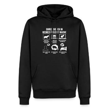 Nilpferd Flusspferd - Männer Premium Bio Hoodie - Schwarz - Vorne - Nico (187cm)