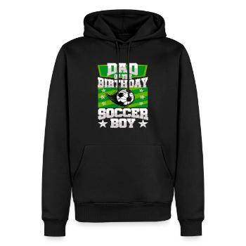 Dad Of the Birthday Boy Soccer Family Party - Männer Premium Bio Hoodie - Schwarz - Vorne - Nico (187cm)