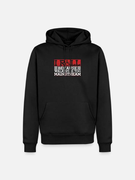 Rollstuhlfahrer Rollstuhl Behinderung Lustig - Männer Premium Bio Hoodie - Schwarz