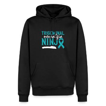 Trigeminusneuralgie Ninja - Monat Des - Männer Premium Bio Hoodie - Schwarz - Vorne - Nico (187cm)