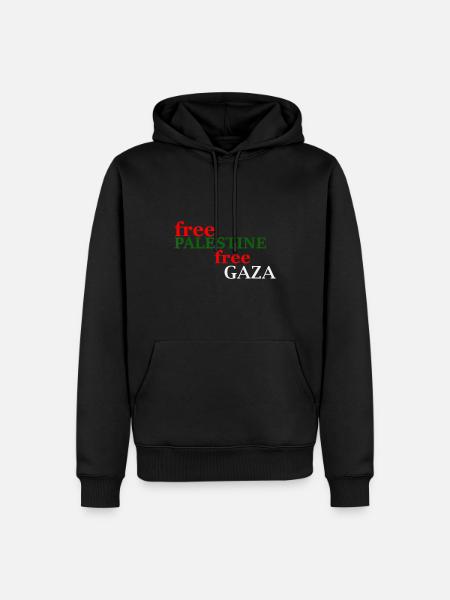 Free Gaza Free Palästina - Herre Premium økologisk hoodie - sort