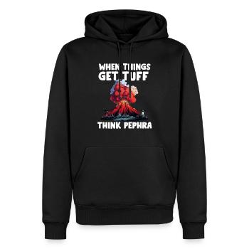 Vulkanologe, Vulkanologie, Geologe, Geologie - Männer Premium Bio Hoodie - Schwarz - Vorne - Nico (187cm)