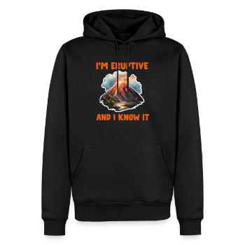 Vulkanologe, Vulkanologie, Geologe, Geologie - Männer Premium Bio Hoodie - Schwarz - Vorne - Nico (187cm)