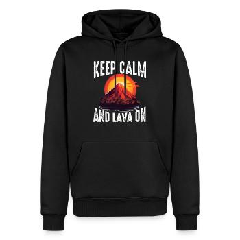 Vulkanologe, Vulkanologie, Geologe, Geologie - Männer Premium Bio Hoodie - Schwarz - Vorne - Nico (187cm)