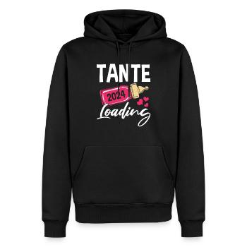 Werdende Tante 2024 - Männer Premium Bio Hoodie - Schwarz - Vorne - Nico (187cm)