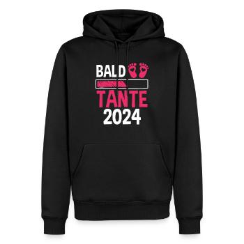 Werdende Tante 2024 - Männer Premium Bio Hoodie - Schwarz - Vorne - Nico (187cm)