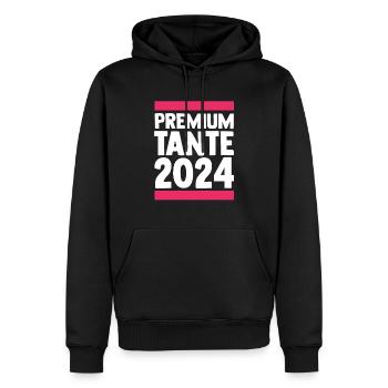 Werdende Tante 2024 - Männer Premium Bio Hoodie - Schwarz - Vorne - Nico (187cm)
