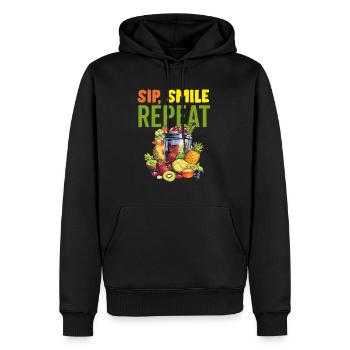 Entsaften Männer Frauen Entsafter Reinigung Smoothie Saft - Männer Premium Bio Hoodie - Schwarz - Vorne - Nico (187cm)