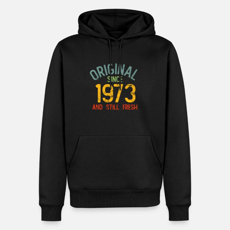 Millésime 1973 - Sweat à capuche Premium bio Homme - noir