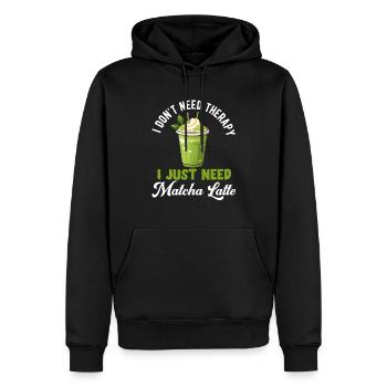 Matcha Tee Latte Liebhaber für grünen Tee Lustiger Matcha - Männer Premium Bio Hoodie - Schwarz - Vorne - Nico (187cm)