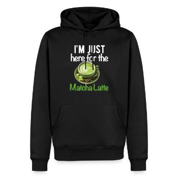 Matcha Tee Latte Liebhaber für grünen Tee Lustiger Matcha - Männer Premium Bio Hoodie - Schwarz - Vorne - Nico (187cm)