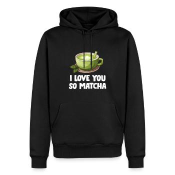 Matcha Tee Latte Liebhaber für grünen Tee Lustiger Matcha - Männer Premium Bio Hoodie - Schwarz - Vorne - Nico (187cm)