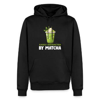 Matcha Tee Latte Liebhaber für grünen Tee Lustiger Matcha - Männer Premium Bio Hoodie - Schwarz - Vorne - Nico (187cm)