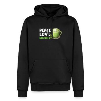 Matcha Tee Latte Liebhaber für grünen Tee Lustiger Matcha - Männer Premium Bio Hoodie - Schwarz - Vorne - Nico (187cm)