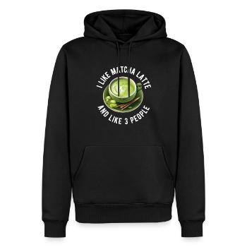 Matcha Tee Latte Liebhaber für grünen Tee Lustiger Matcha - Männer Premium Bio Hoodie - Schwarz - Vorne - Nico (187cm)