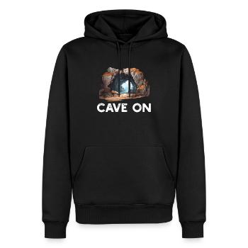 Caving Spelunking For Cave Men Women Funny - Men’s Premium Organic Hoodie - black - Front - Nico (187cm)