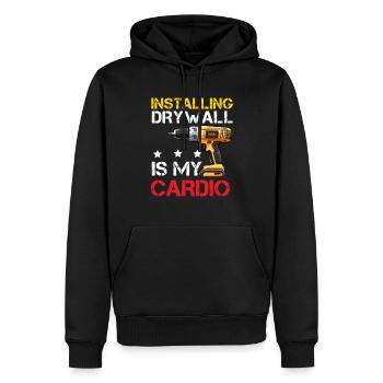 Drywall Installer Drywaller Drywall Finisher - Men’s Premium Organic Hoodie - black - Front - Nico (187cm)