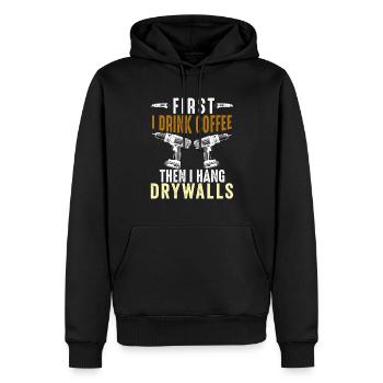 Drywall Installer Drywaller Drywall Finisher - Men’s Premium Organic Hoodie - black - Front - Nico (187cm)