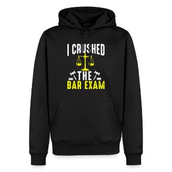 The Bar Exam Passed Funny New Lawyer Attorney - Men’s Premium Organic Hoodie - black - Front - Nico (187cm)