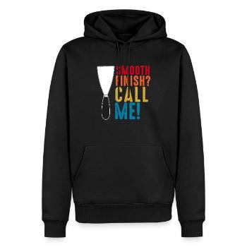 Installateur de cloisons sèches Plaquiste Finisseur de cloisons sèches - Sweat à capuche Premium bio Homme - noir - Devant - Nico (187cm)