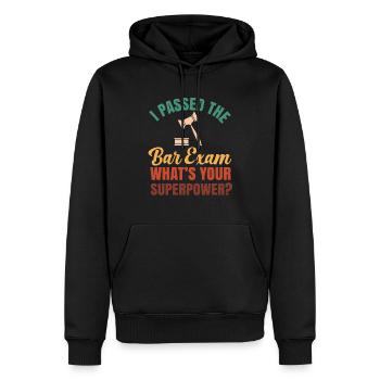 The Bar Exam Passed Funny New Lawyer Attorney - Men’s Premium Organic Hoodie - black - Front - Nico (187cm)