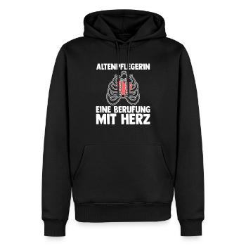 Pflege Pflegekraft AltenPflegerinin - Männer Premium Bio Hoodie - Schwarz - Vorne - Nico (187cm)