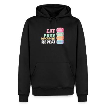 Macarons Kekse Bäcker Französisches Dessert Lustig - Männer Premium Bio Hoodie - Schwarz - Vorne - Nico (187cm)