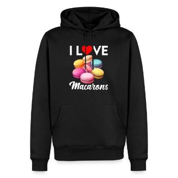 Macarons Kekse Bäcker Französisches Dessert Lustig - Männer Premium Bio Hoodie - Schwarz - Vorne - Nico (187cm)