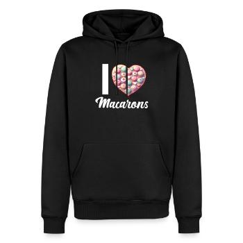 Macarons Kekse Bäcker Französisches Dessert Lustig - Männer Premium Bio Hoodie - Schwarz - Vorne - Nico (187cm)