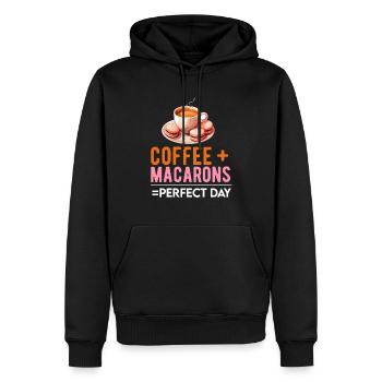 Macarons Kekse Bäcker Französisches Dessert Lustig - Männer Premium Bio Hoodie - Schwarz - Vorne - Nico (187cm)