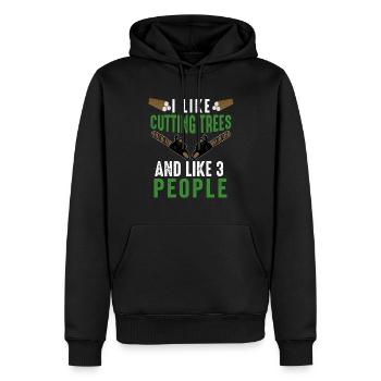 Baumpfleger Baumchirurg Holzarbeiter Lustiger Holzfäller - Männer Premium Bio Hoodie - Schwarz - Vorne - Nico (187cm)