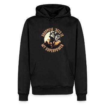 Baumpfleger Baumchirurg Holzarbeiter Lustiger Holzfäller - Männer Premium Bio Hoodie - Schwarz - Vorne - Nico (187cm)