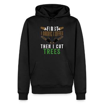 Baumpfleger Baumchirurg Holzarbeiter Lustiger Holzfäller - Männer Premium Bio Hoodie - Schwarz - Vorne - Nico (187cm)