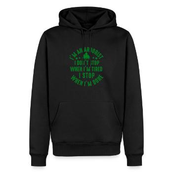 Baumpfleger Baumchirurg Holzarbeiter Lustiger Holzfäller - Männer Premium Bio Hoodie - Schwarz - Vorne - Nico (187cm)