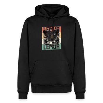 Süßes Fingertier Aye-Aye Primat Lemur Madagaskar - Männer Premium Bio Hoodie - Schwarz - Vorne - Nico (187cm)