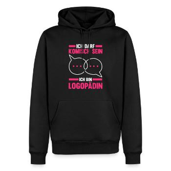 Logopädie Logopädin - Männer Premium Bio Hoodie - Schwarz - Vorne - Nico (187cm)