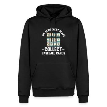 Baseball-Kartensammler Lustiges Sammeln Baseball - Männer Premium Bio Hoodie - Schwarz - Vorne - Nico (187cm)
