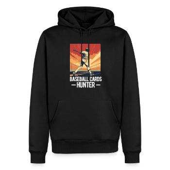 Baseball-Kartensammler Lustiges Sammeln Baseball - Männer Premium Bio Hoodie - Schwarz - Vorne - Nico (187cm)