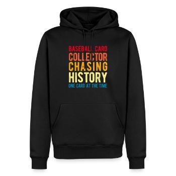 Baseball-Kartensammler Lustiges Sammeln Baseball - Männer Premium Bio Hoodie - Schwarz - Vorne - Nico (187cm)