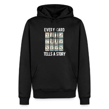 Baseball-Kartensammler Lustiges Sammeln Baseball - Männer Premium Bio Hoodie - Schwarz - Vorne - Nico (187cm)