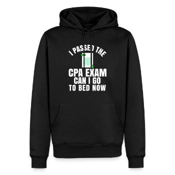 Passé l’examen CPA pour comptable agréé drôle - Sweat à capuche Premium bio Homme - noir - Devant - Nico (187cm)