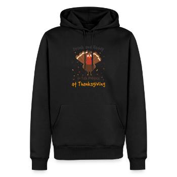 Ivre et prêt à parler politique à Thanksgiving - Sweat à capuche Premium bio Homme - noir - Devant - Nico (187cm)