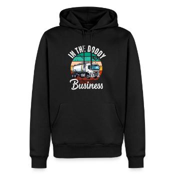 Installateur de système d’égout de pompe de pompe de fosse septique - Sweat à capuche Premium bio Homme - noir - Devant - Nico (187cm)