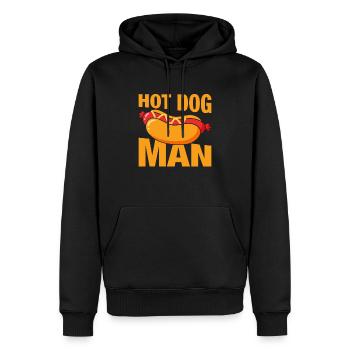 Hot Dog Man - Men’s Premium Organic Hoodie - black - Front - Nico (187cm)