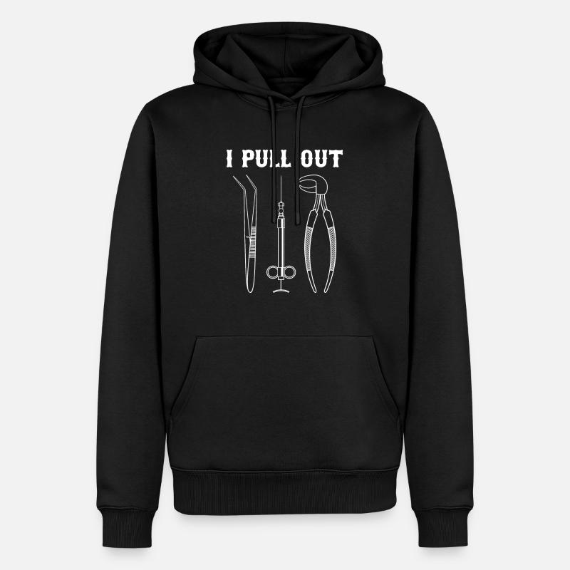 Dentiste! Je le retire - Sweat à capuche Premium bio Homme - noir