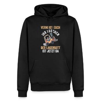 Gabelstapler Staplerfahrer Logistiker Lagerist Lag - Männer Premium Bio Hoodie - Schwarz - Vorne - Nico (187cm)